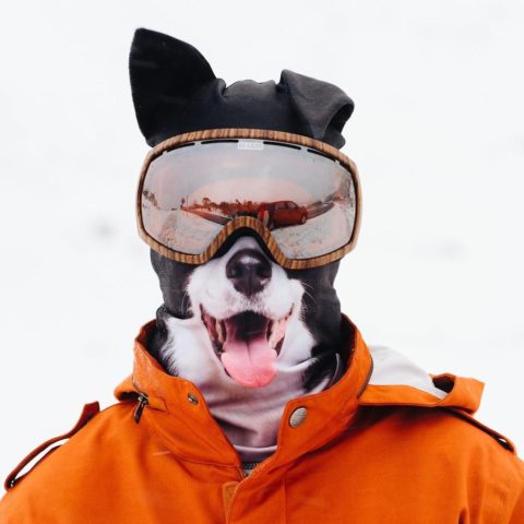 Realistic Animal Balaclava Realistic dog print ski mask