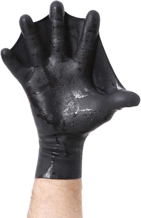 Webbed Swimming Gloves black webbed swimming gloves