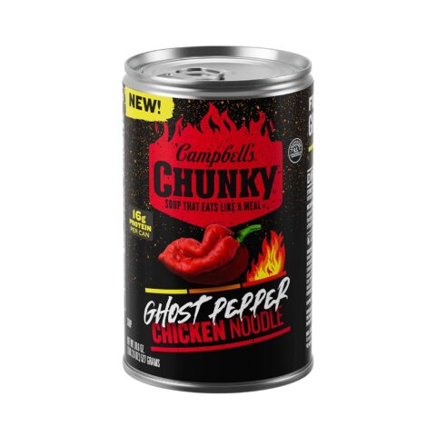 Ghost Pepper Chicken Noodle Soup A can of Campbell's ghost pepper chicken noodle soup