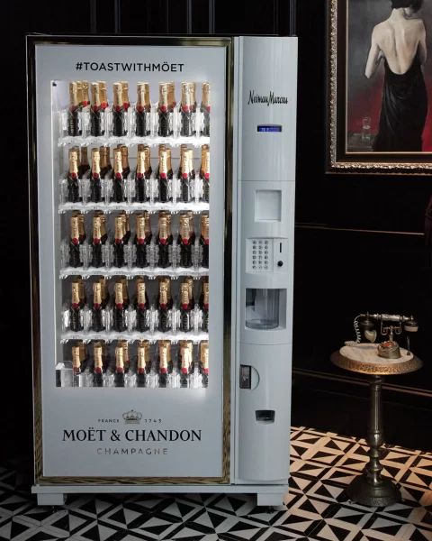 Champagne on Demand: The Moët & Chandon Vending Machine Moet and Chandon vending machine